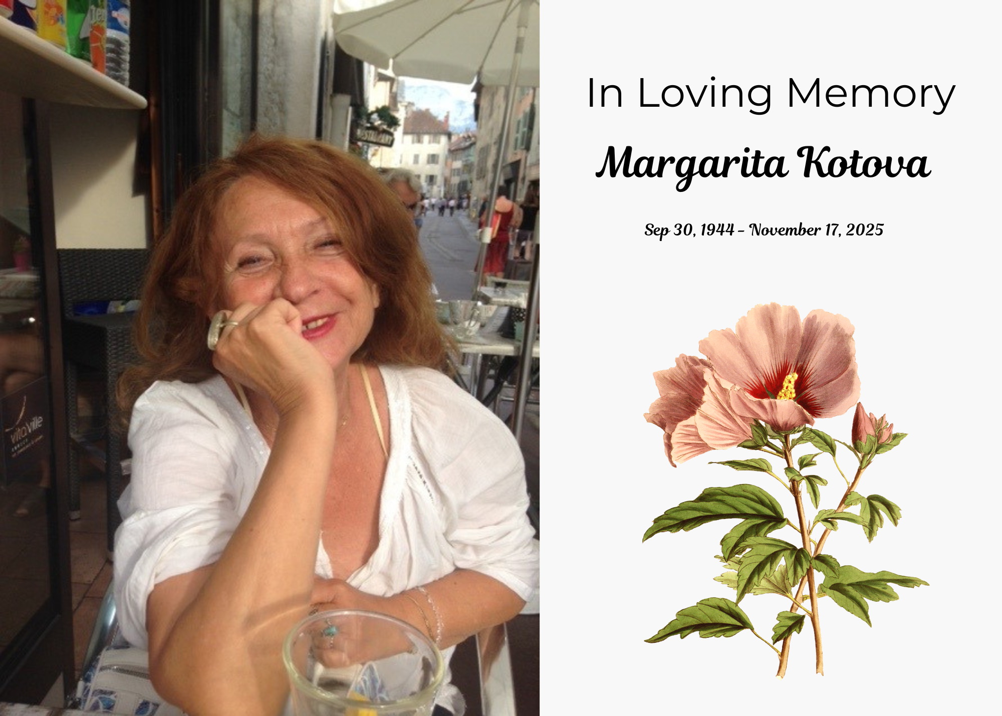 In loving memory of Margarita Kotova